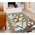 thumbnail image 1 of Marble Rug Design 1042 - 7'8"x10'8", Gold, 1 of 5