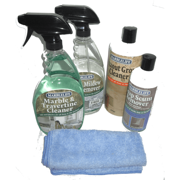MARBLELIFE Stone Shower Clean & Maintenance Kit (MTC 41150, MMR 41190, SSR 41200, MAX 41300, MFT 55225)