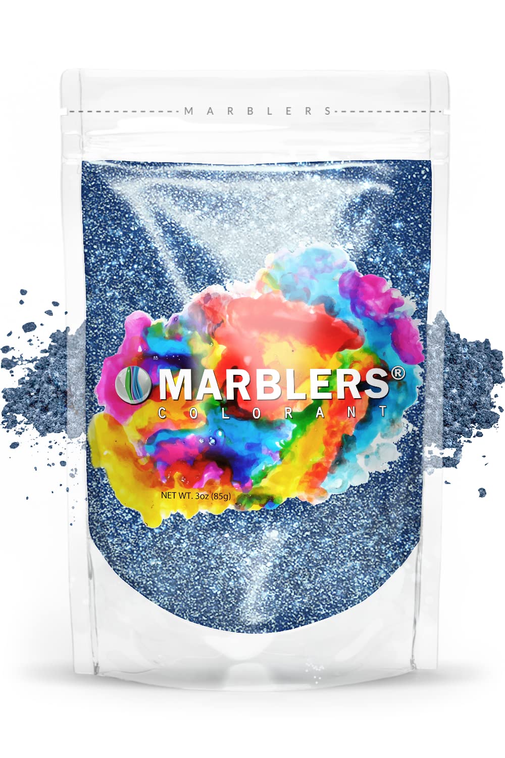 MARBLERS Blue Mica Powder Colorant [Blue Jay Pearl] 3oz (85g