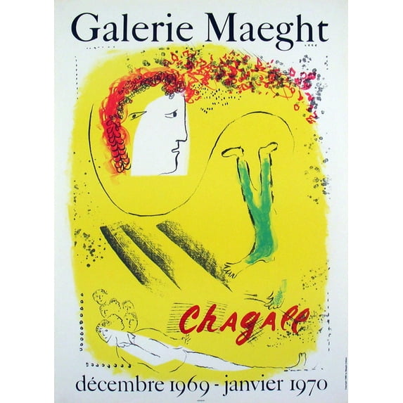 MARC CHAGALL The Yellow Background, 1969