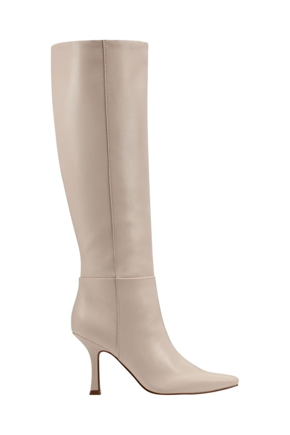 Womens Beige Padded Goring Vedant Square Toe Sculpted Heel Zip-Up Dress Boots 9 M