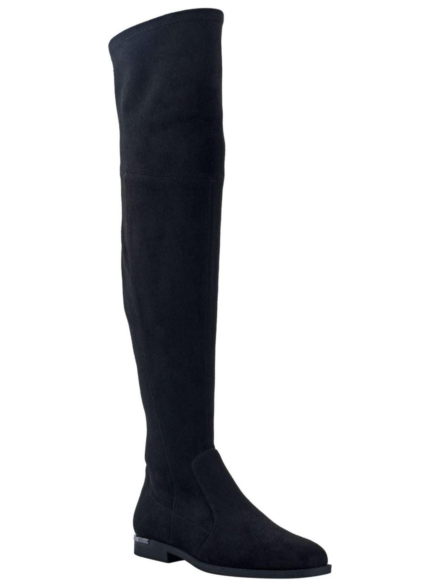 MARC FISHER Womens Black Comfort Vedant Square Toe Sculpted Heel Zip-Up Heeled Boots M