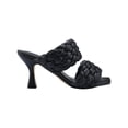 thumbnail image 1 of MARC FISHER Womens Black Padded Braided Toree Square Toe Slip On Heeled Sandal 8.5 M, 1 of 3
