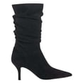 thumbnail image 1 of MARC FISHER Womens Black Padded Ruched Manya Pointed Toe Stiletto Dress Slouch Boot 9.5 M, 1 of 5