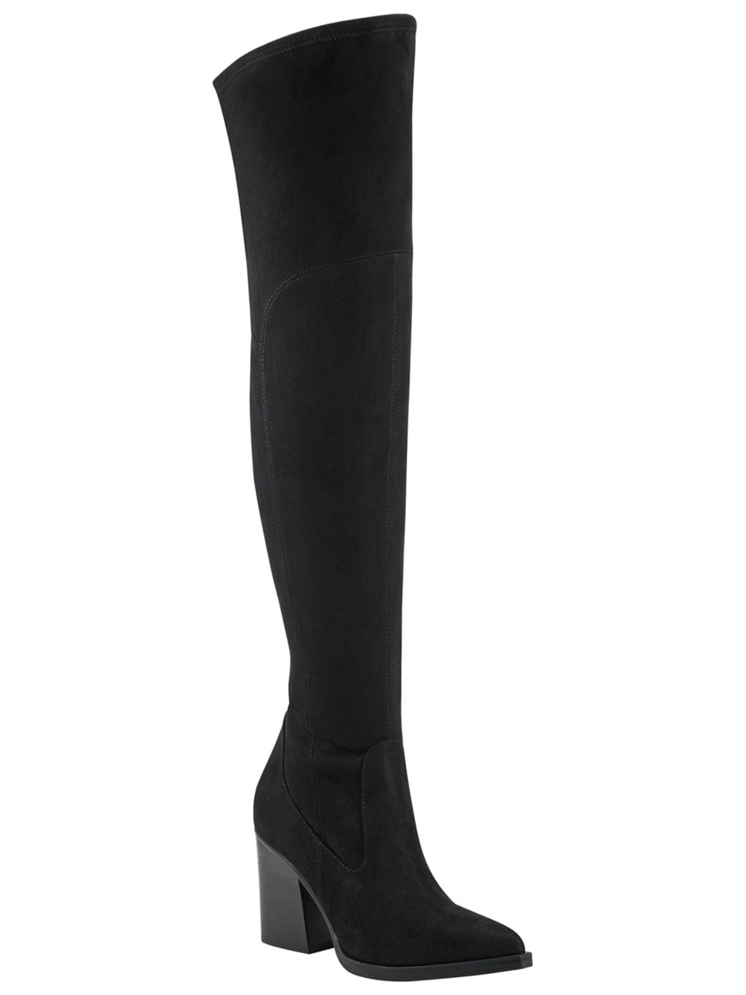 MARC FISHER Womens Black Stretch Goring Padded Meyana Pointy Toe