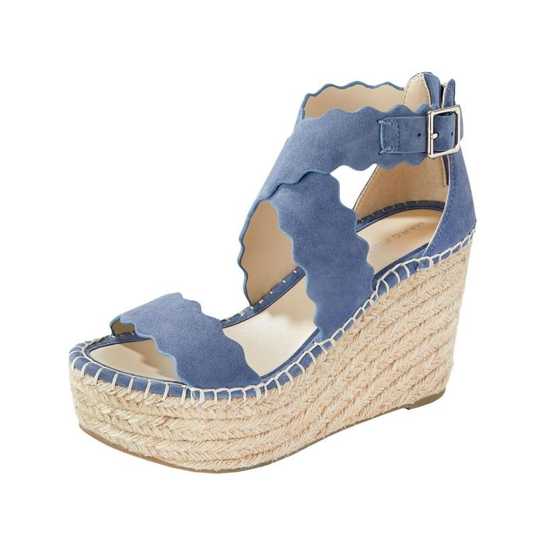 scalloped espadrille wedges