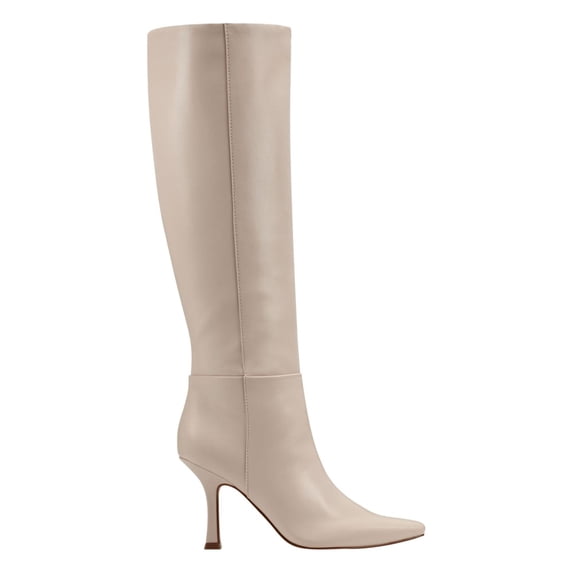 MARC FISHER Womens Ivory Padded Goring Vedant Square Toe Sculpted Heel Zip-Up Dress Boots 8.5 M