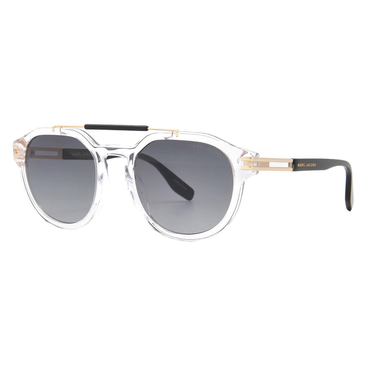 Marc Jacobs Aviator Sunglasses in Silver with Black Lenses Marc Jacobs Sunglasses MARC-843-S 2W8/9O main image 2