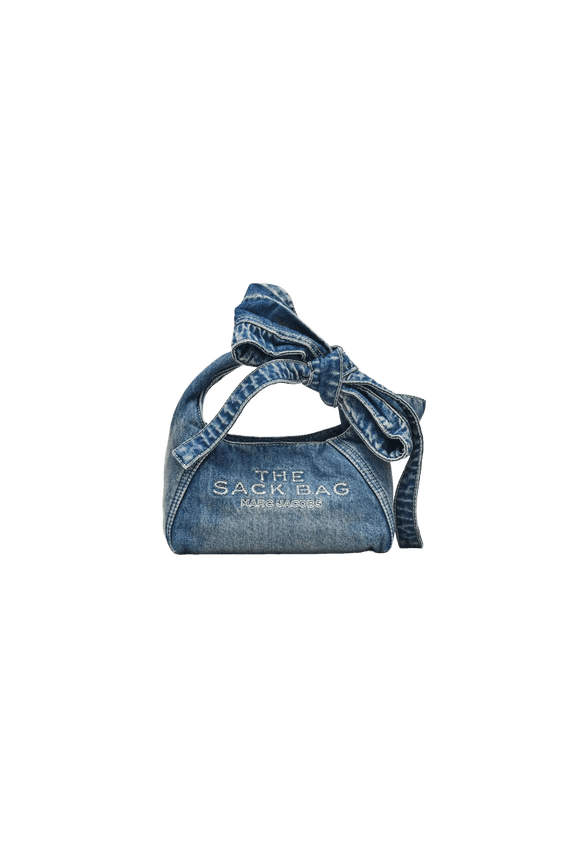 UNISEX Bow Denim Mini Sack Bag "Medium Wash" 2P5HSC007H03 492 2P5HSC007H03 492 from Stadium Goods