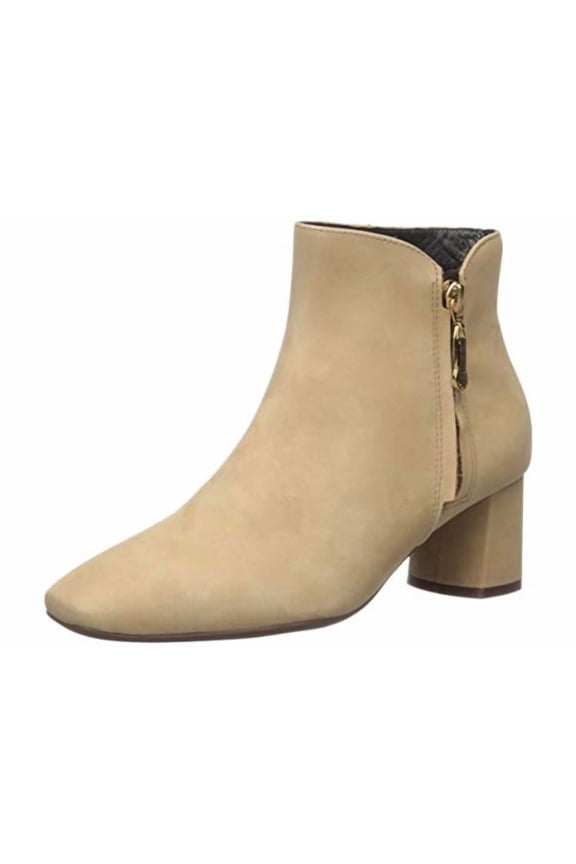 Women's Leather Luxury Ankle Boot, Sand Nubuck, Size 10.5
