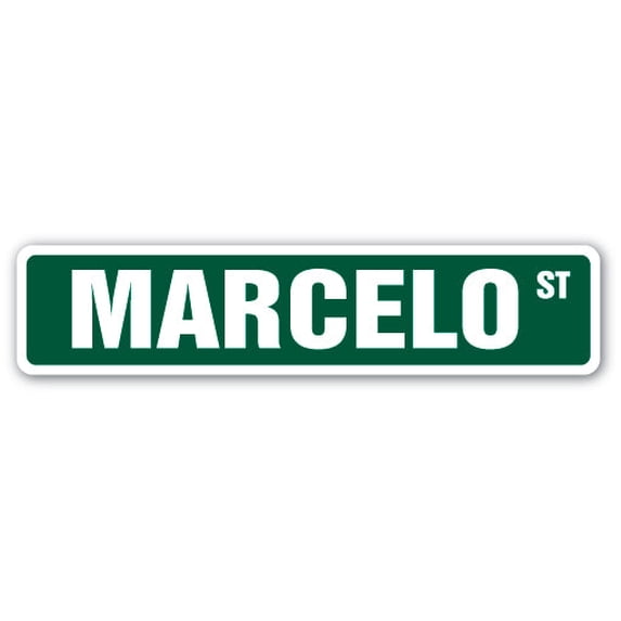 MARCELO Street Sign Childrens Name Room Sign | Indoor/Outdoor | 30" Wide