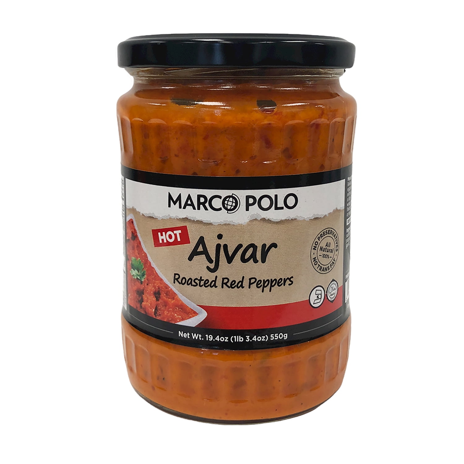 Sophia Ajvar Red Pepper Spread - Mild Flavor, 2-Pack, Fire Roasted Pepper Dip For Toast, Sandwiches, Pasta