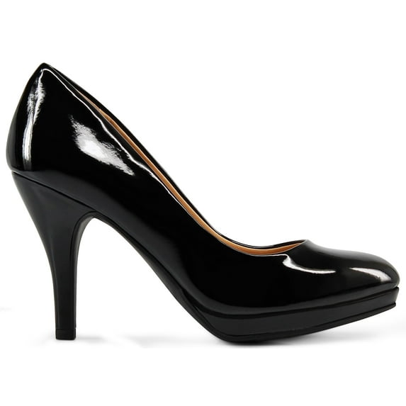 MARCO REPUBLIC Rome Women's Comfort Pumps Memory Foam Cushion High Heels Shoes for Women, Black, Sizes 5-11