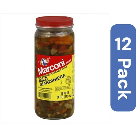 MARCONI GIARDINIERA MILD-16 OZ -Pack of 12