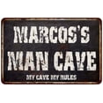 thumbnail image 1 of MARCOS'S Man Cave Black Grunge Sign Home Décor Gift Cave Funny 112180004319, 1 of 1