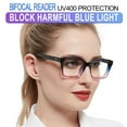 thumbnail image 1 of MARE AZZURO Bifocal Reading Glasses Women Blue Light Blocking Readers 1.0 1.25 1.5 1.75 2.0 2.25 2.5 2.75 3.0 3.5 (Purple, 2.75) UV400 Protection with Spring Hinge, Polycarbonate Lens, 1 of 7
