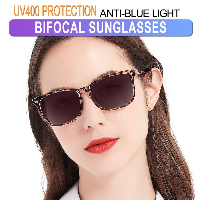 2 Pack Bifocal Reading Sunglasses for Women, UV400 Protection, Trendy Readers Amazon.com: EYEGUARD 2 Pack Bifocal Reading Sunglasses for  main image 3