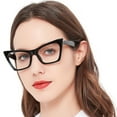 thumbnail image 1 of MARE AZZURO Cat Eye Bling Reading Glasses Women Retro Large Readers 1.0 1.5 2.0 2.5 3.0 3.5 4.0 5.0 6.0 (Black, 1.00)Polycarbonate lens, 1 of 6