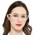 thumbnail image 1 of MARE AZZURO Cat Eye Reading Glasses Women Oversized Readers 1.0 1.25 1.5 1.75 2.0 2.25 2.5 2.75 3.0 3.5 4.0 5.0 6.0 (Transparent, 3.50)with Flexible Spring Hinge, Polycarbonate Lens, 1 of 6
