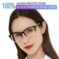 thumbnail image 1 of MARE AZZURO Computer Reading Glasses Women Blue Light Blocking Readers (Black/Clear, 100) Composite Lens Anti Eye Strain, Glare, UV400, 1 of 7