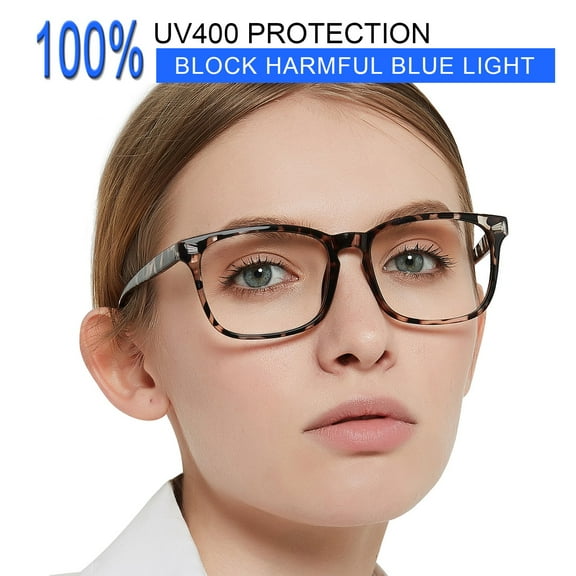 MARE AZZURO Computer Reading Glasses Women Blue Light Blocking Readers 0 1.0 1.25 1.5 1.75 2.0 2.25 2.5 2.75 3.0 3.5 4.0 5.0 6.0 (Leopard, 300) Composite Lens Anti Eye Strain, Glare, UV400