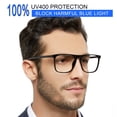 thumbnail image 1 of MARE AZZURO Large Blue Light Blocker 1.75 Reading Glasses Men Light Computer Readers (Black, 1.75), 1 of 8