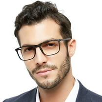 MARE AZZURO Lightweight Reading Glasses Men Designer Readers 1.00 1.25 1.50 1.75 2.00 2.25 2.50 2.75 3.00 3.50 4.00 5.00 6.00 (Black, 3.5), Polycarbonate Lens