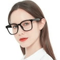 thumbnail image 1 of MARE AZZURO Oversize Square Reading Glasses for Women Oversized Trendy Large Readers 1.0 1.5 2.0 2.5 3.0 3.5 (Black,3.00), 1 of 6