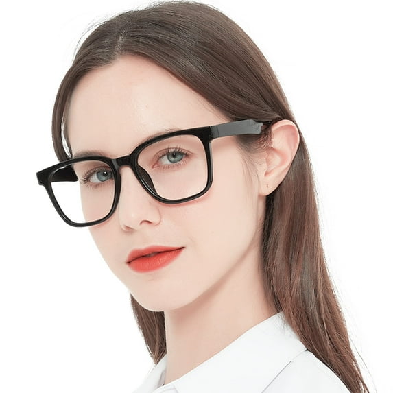 MARE AZZURO Oversize Square Reading Glasses for Women Oversized Trendy Large Readers 1.0 1.5 2.0 2.5 3.0 3.5 (Black,3.00)