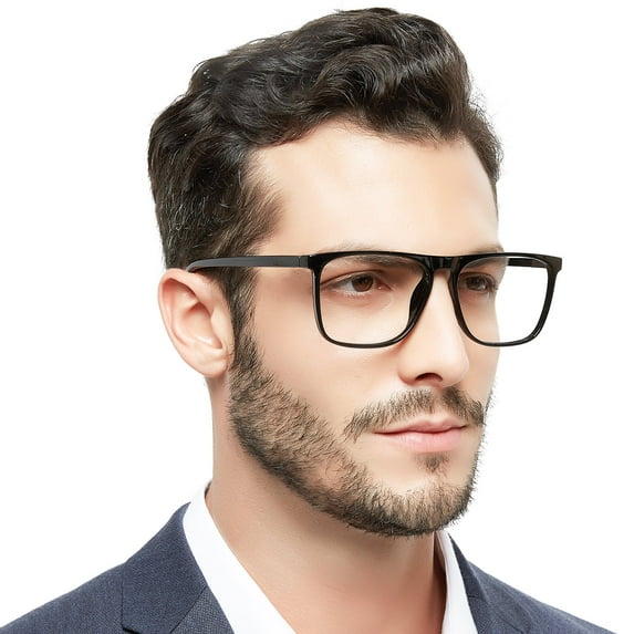 MARE AZZURO Oversized 2.00 Reading Glasses Men Big Square Readers for Large Head 1.0 1.25 1.5 1.75 2.0 2.25 2.5 2.75 3.0 3.5 4.0 5.0 6.0 (Black, 200), Polycarbonate Lens