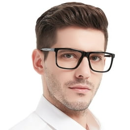 MARE AZZURO Oversized Square Reading Glasses Men Large Readers Big Face 1.0  1.25 1.5 1.75 2.0 2.25 2.5 2.75 3.0 3.5 4.0 5.0 6.0 (Black, 3.50) 