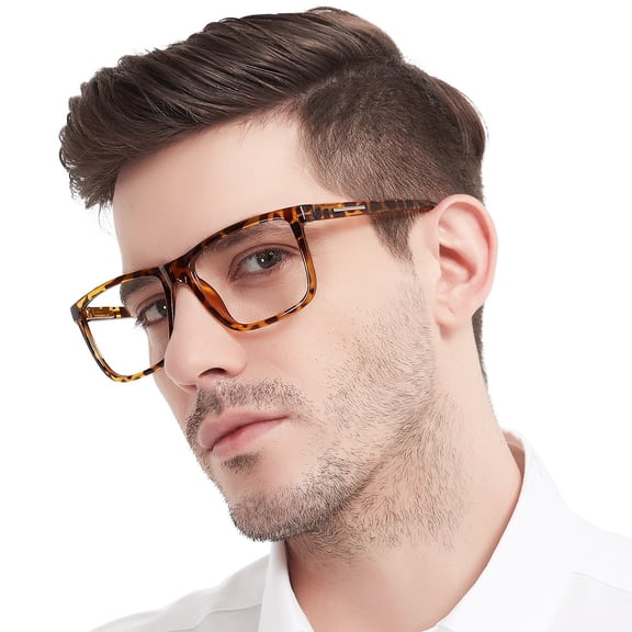 MARE AZZURO Men Reading Glasses 2.25 Oversized Square Readers for Big Face, Tortoise
