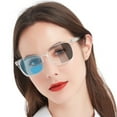 thumbnail image 1 of MARE AZZURO Photochromic Bifocal Reading Glasses Women Blue Light Blocking Square Readers Sunglasses 1.0 1.5 2.0 2.5 3.0 3.5 4.0 (Transparent, 3.50), 1 of 6
