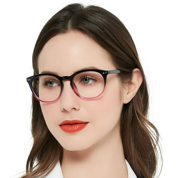 MARE AZZURO Reading Glasses 1.0 Women Trendy Round Readers 100 125 150 175 200 225 250 275 300 350 400 500 600 (Purple, 1.00) with Spring Hinge, Composite Lens