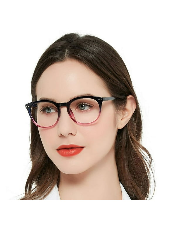 MARE AZZURO Reading Glasses 3.5 Women Trendy Round Readers 100 125 150 175 200 225 250 275 300 350 400 500 600 (Purple, 3.50) with Spring Hinge, Composite Lens