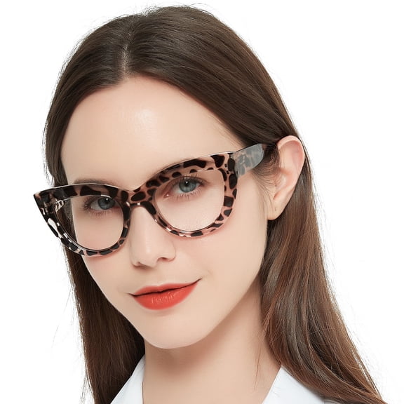 MARE AZZURO Retro Cat Eye Reading Glasses Women Large Frame Readers 1.0 1.25 1.5 1.75 2.0 2.25 2.5 2.75 3.0 3.5 4.0 5.0 6.0 (Leopard, 3.00) Polycarbonate Lens