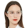 thumbnail image 1 of MARE AZZURO Retro Cat Eye Reading Glasses Women Large Frame Readers 1.0 1.25 1.5 1.75 2.0 2.25 2.5 2.75 3.0 3.5 4.0 5.0 6.0 (Transparent, 1.75) Polycarbonate Lens, 1 of 6