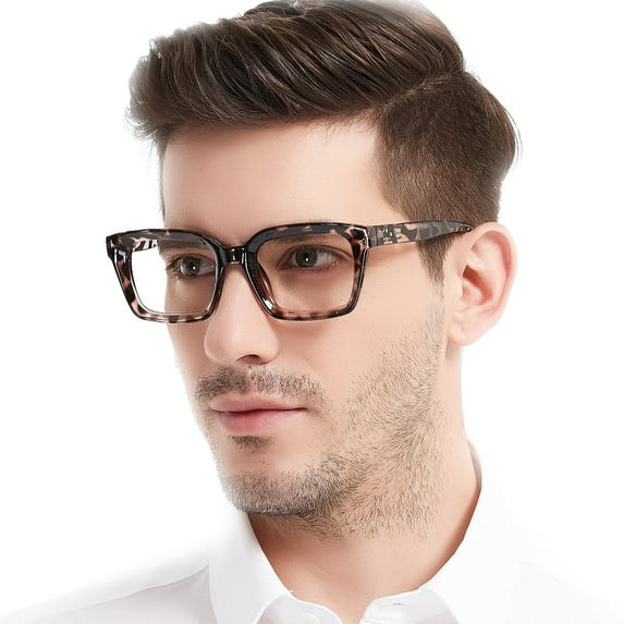 MARE AZZURO Retro Square Reading Glasses Men Large Readers 1.00 1.25 1.50 1.75 2.00 2.25 2.50 2.75 3.00 3.50 4.00 5.00 6.00 (Tortoise, 600)