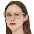 thumbnail image 1 of MARE AZZURO Square Reading Glasses 4.0 Women Trendy Large Readers 1.0 1.25 1.5 1.75 2.0 2.25 2.5 2.75 3.0 3.5 4.0 5.0 6.0 (Coffee, 4.00) Polycarbonate Lens, 1 of 7