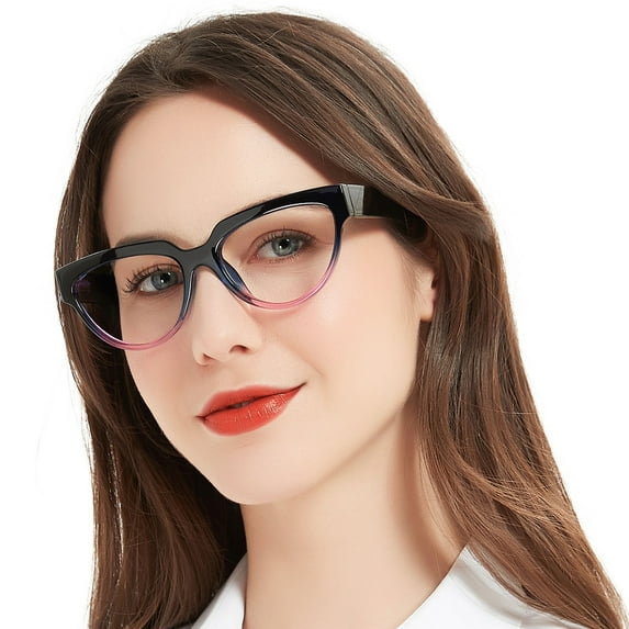 MARE AZZURO Unique Reading Glasses Women Retro Cateye Readers 1.0 1.5 2.0 2.5 3.0 3.5 4.0 5.0 6.0 (Purple, 3.00)Polycarbonate lens