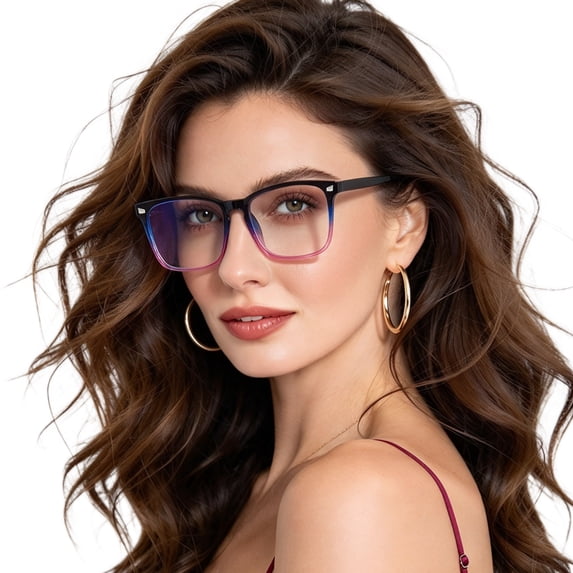 MARE AZZURO Women 2.5 Reading Glasses UV400 Blue Light Blocking Readers Anti Eye Strain , Purple