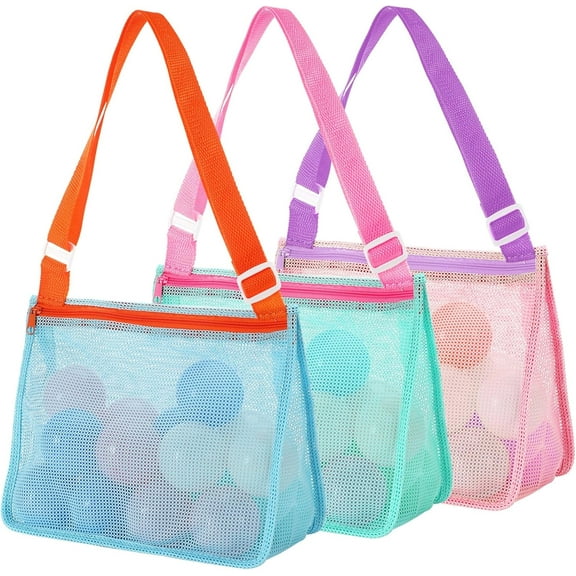 MARFOREVER 3 Pack Beach Toy Kids Shell Collecting Totes for Holding Shells Beach Sand Toys for Boys Girls
