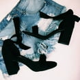thumbnail image 1 of MARGIE Block Heel with Bow, Black, 6.5, 1 of 5