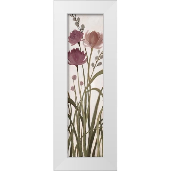 MARIA 8x18 White Modern Wood Framed Museum Art Print Titled - Meadows II