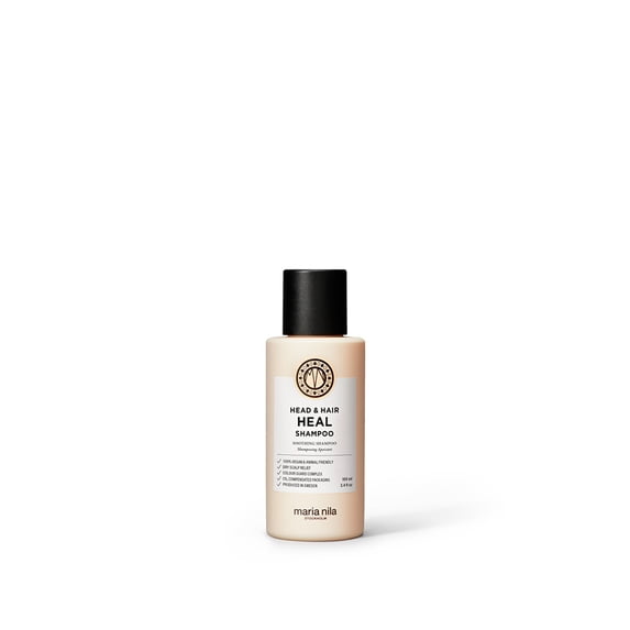 Maria Nila Head & Hair Heal, Shampoo 3.4 Fl Oz, Soothing Aloe Vera for dry & itchy scalps, 100% Vegan & Sulfate/Paraben free