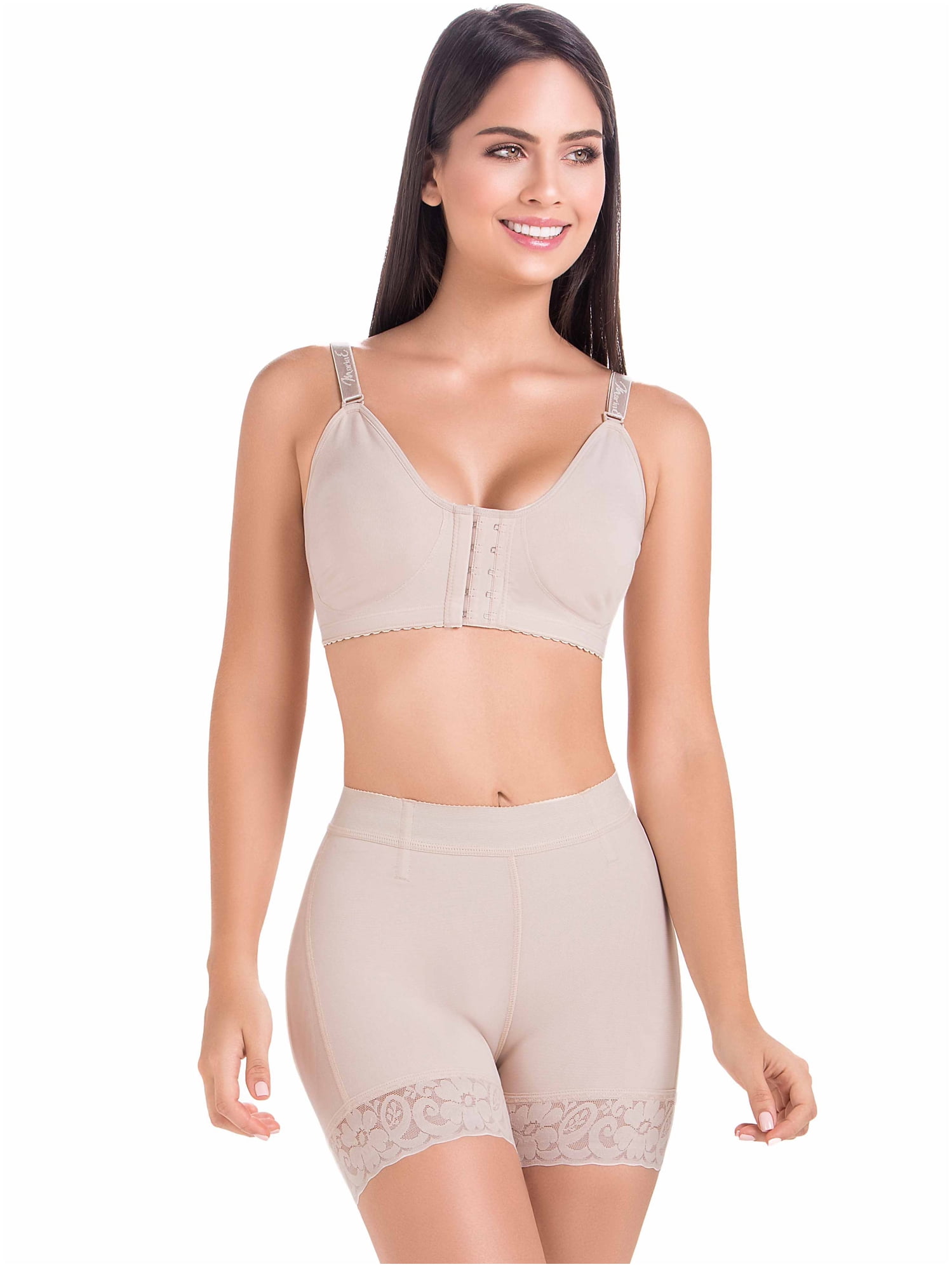 fajas colombia Short (XS, Beige) at  Women's Clothing store