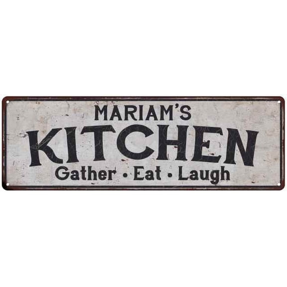 MARIAM's Kitchen Rustic Chic Decor Gift 8x24 Sign 108240051557