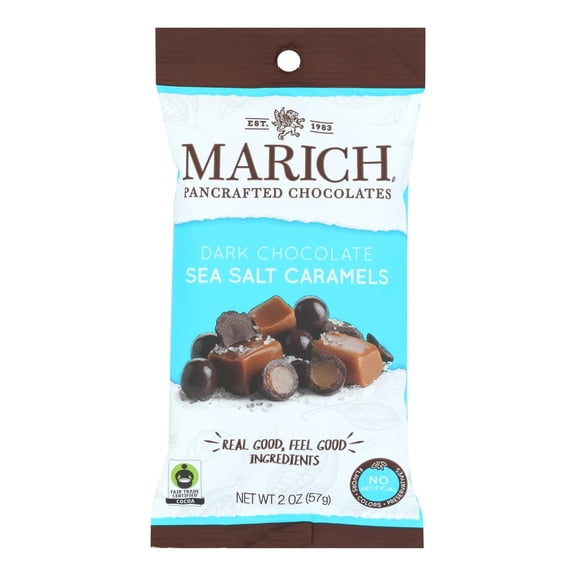 MARICH - Dark Chocolate Sea Salt Caramels - 2 oz, Case of 12
