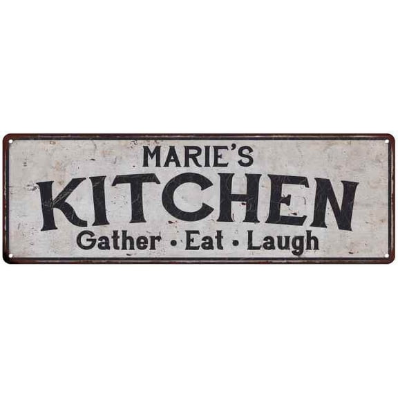 MARIE's Kitchen Rustic Chic Decor Gift 8x24 Sign 108240051186