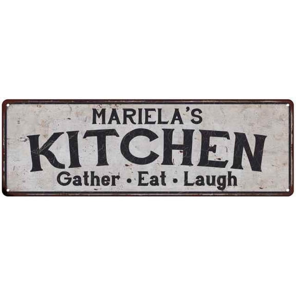 MARIELA's Kitchen Rustic Chic Decor Gift 8x24 Sign 108240051814